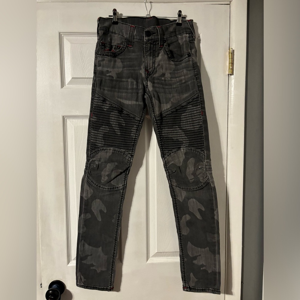 True Religion camo skinny jeans
